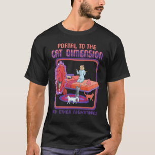 Camiseta Portal a la dimensión de los gatos divertido gato 