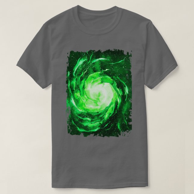Camiseta Portal de tiempo verde (Diseño del anverso)