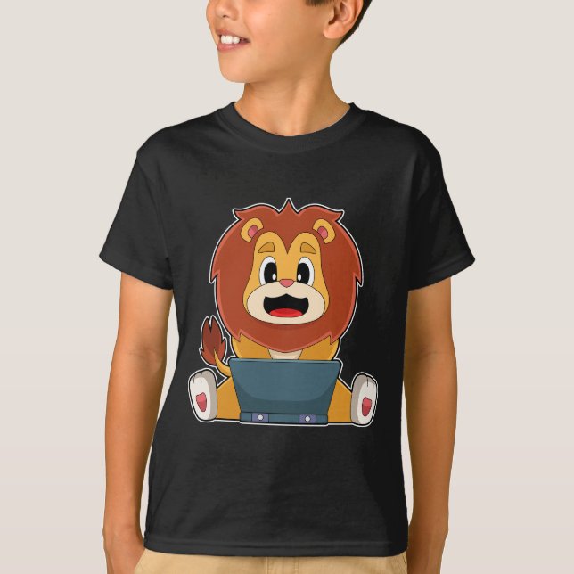Camiseta Portátil de león (Anverso)