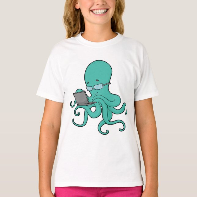 Camiseta Portátil Octopus (Anverso)