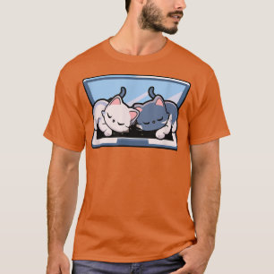 Camiseta Portátil para gatos durmientes Kawaii Anime Niños 