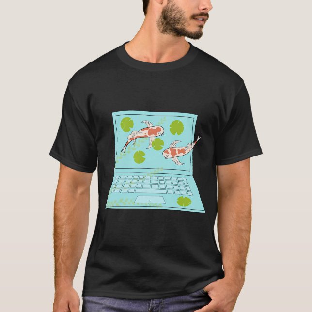 Camiseta portátil pez koi (Anverso)