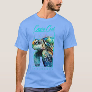 Camiseta Porte de tortugas marinas de color de agua de Cape
