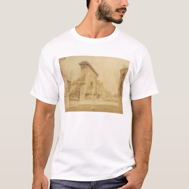 Camiseta Porte St Denis, París (w/c) (Anverso)