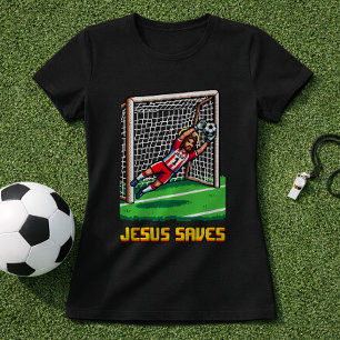 Camiseta Portero Cristiano de Fútbol Pixel Art Guardameta