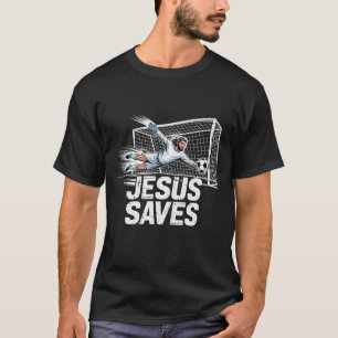 Camiseta Portero de fútbol arquero Jesús salva cristiano
