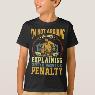 Camiseta Portero de Hockey Explicando Penalización Divertid