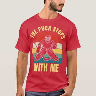 Camiseta Portero de hockey sobre hielo El puck se detiene c
