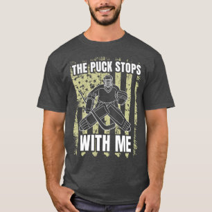 Camiseta Portero de Hockey sobre Hielo Puck Se Detiene Con 