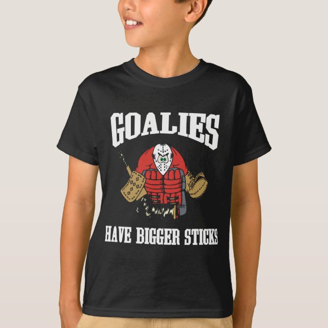 Camiseta Portero divertido del hockey (Anverso)