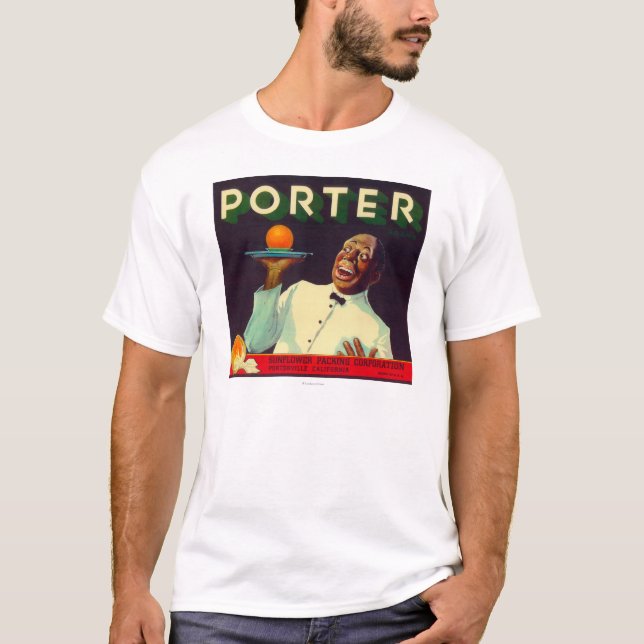 Camiseta Portero LabelPorterville anaranjado, CA (Anverso)