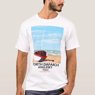 Camiseta Porth Dafarch, poster de viajes anglesey vintage