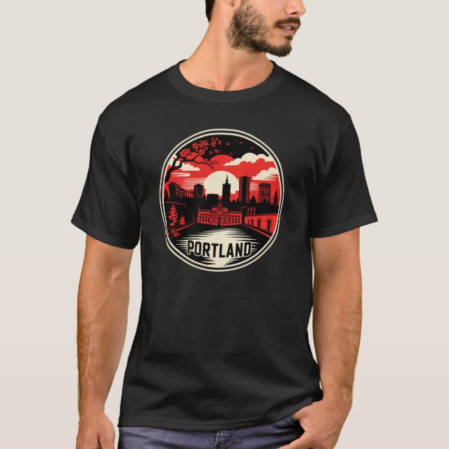 Camiseta Portland City Oregon USA (Anverso)
