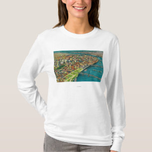Camiseta Portland del aire que muestra los puentes y