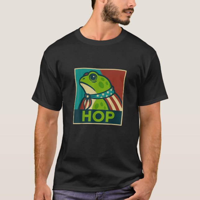 Camiseta Portland Frog Hop T-Shirt | Funny Retro Amphibian  (Anverso)