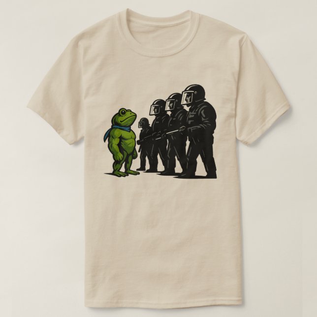 Camiseta Portland Frog Protest l Resist Frog Portland Frog  (Diseño del anverso)