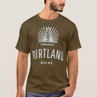 Camiseta Portland Maine Retro Vintage Lighthouse 