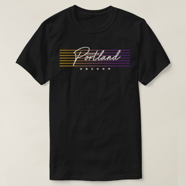 Camiseta Portland Nostalgic Retro Style Oregon Pullover (Diseño del anverso)