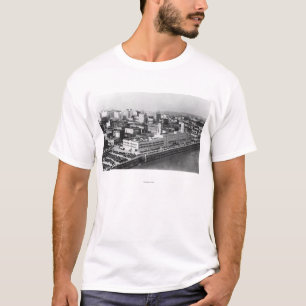Camiseta Portland, O visión aérea desde el puente de