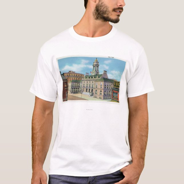 Camiseta Portland, opinión de MaineExterior ayuntamiento 2 (Anverso)