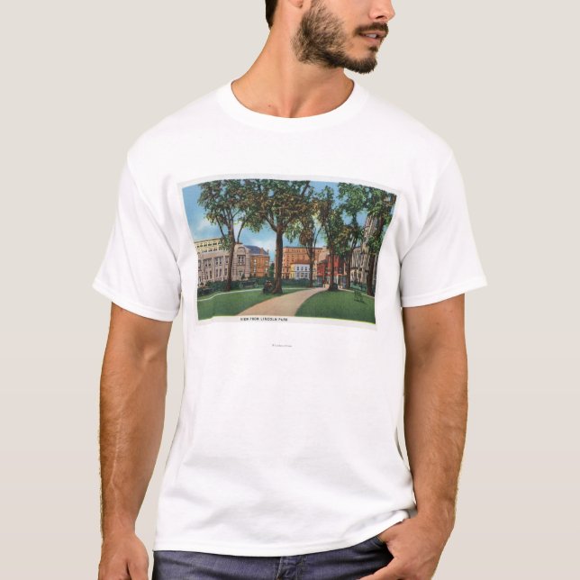 Camiseta Portland, opinión de MaineScenic de Lincoln Park (Anverso)