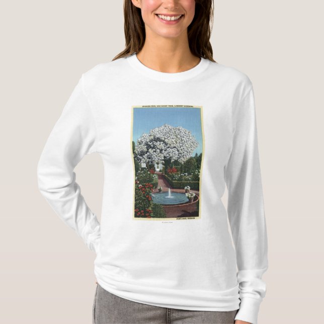 Camiseta Portland, Oregon - árbol español de la piscina y (Anverso)