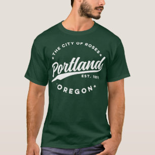 Camiseta Portland Oregon Ciudad de Rosas Retro Estados Unid
