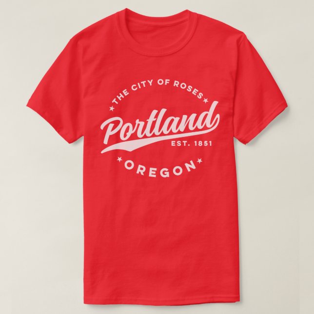 Camiseta Portland Oregon Ciudad de Rosas Retro Estados Unid (Diseño del anverso)