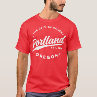 Camiseta Portland Oregon Ciudad de Rosas Retro Estados Unid