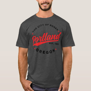 Camiseta Portland Oregon Ciudad de Rosas Retro USA 1