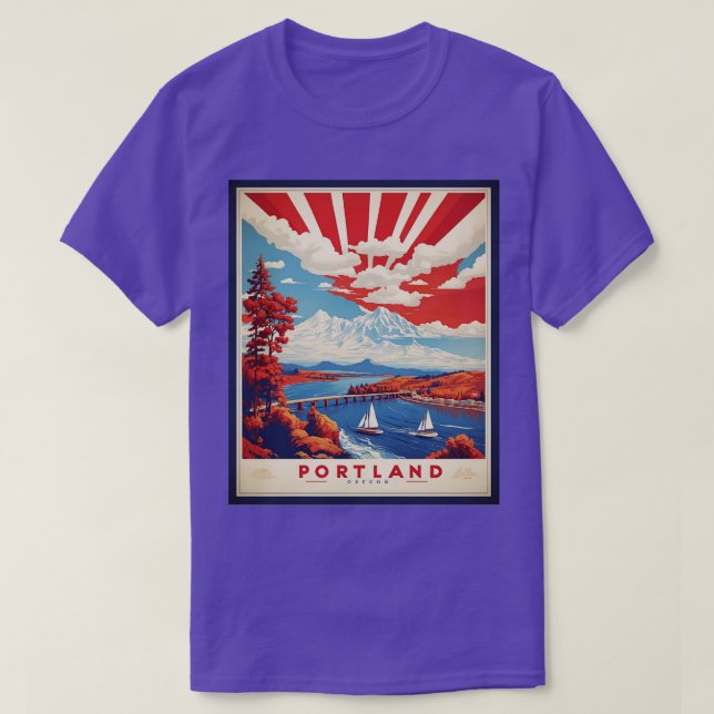 Camiseta Portland Oregon Estados Unidos Turismo V (Diseño del anverso)