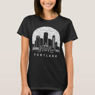 Camiseta Portland Oregon Multnomah Skyline T-Shirt