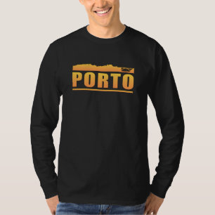 Camiseta Porto Portugal City Skyline Cityscape Gracioso reg