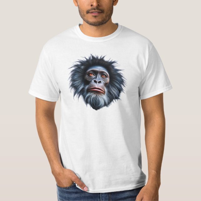 Camiseta Portrait d'un singe mélancolique. (Anverso)