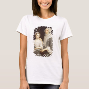 Camiseta Portrait of an Elderly Lady and a Young Girl (oil