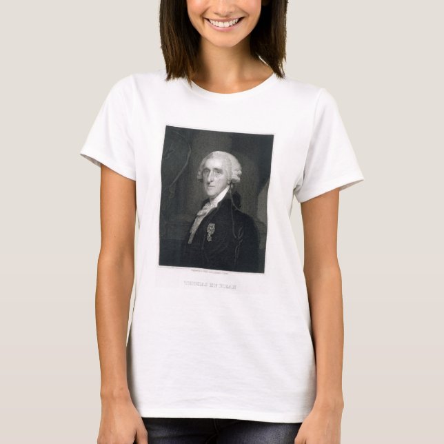 Camiseta Portrait of Thomas McKean, engraved by Thomas B. W (Anverso)