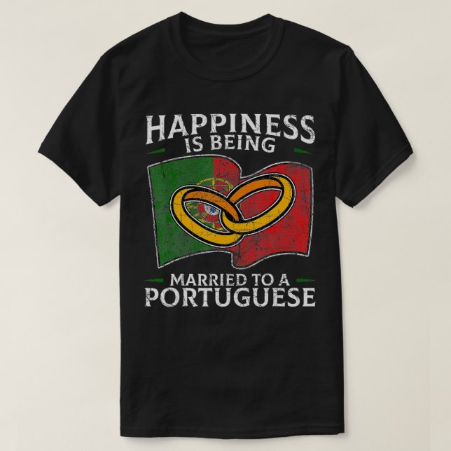 Camiseta Portugal Boda República Portuguesa Bandera Casada  (Diseño del anverso)