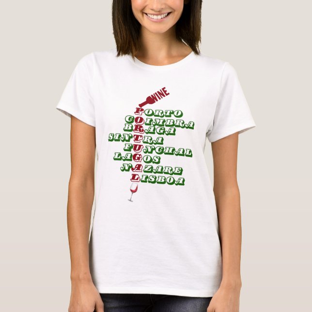 Camiseta Portugal: Ciudades vitivinícolas en Porto Cotton (Anverso)