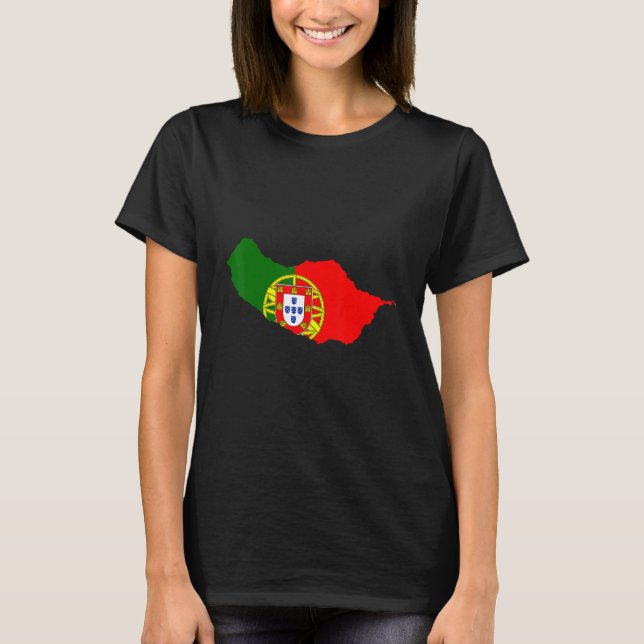 Camiseta Portugal Flag im Madeira outline Madeira (Anverso)