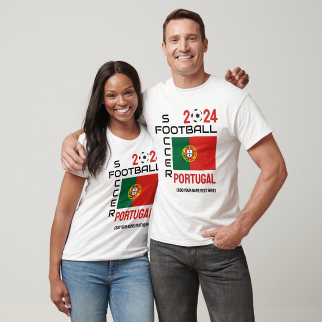 Camiseta PORTUGAL Football Custom Name 2024 ANY AYER (Unisexo)