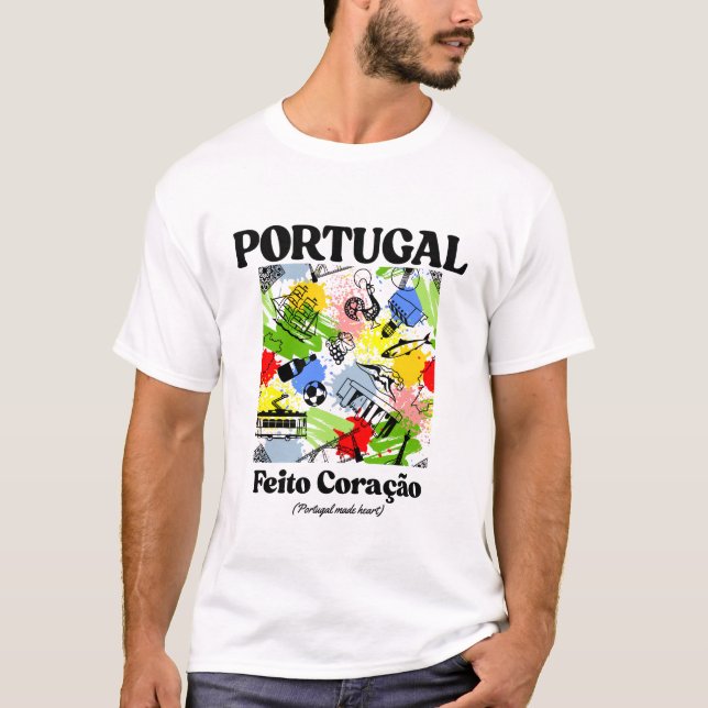 Camiseta Portugal hecho corazón (Anverso)