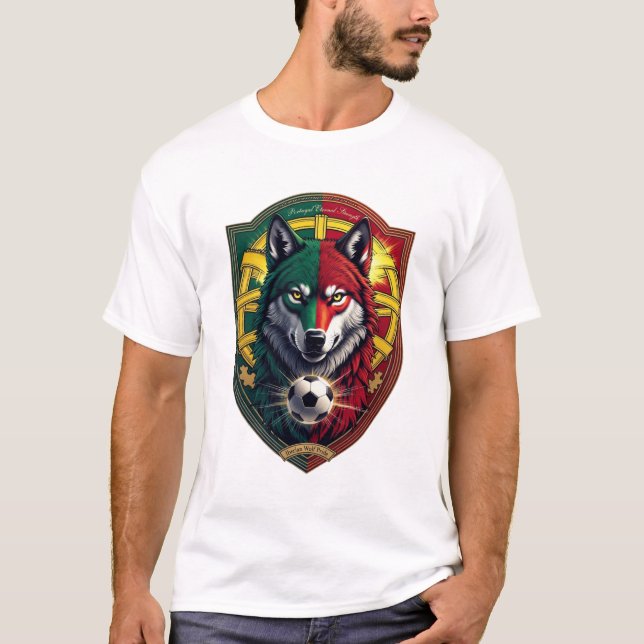 Camiseta Portugal Iberian Wolf Glory Tee, National  Gift (Anverso)