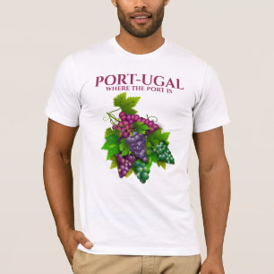 Camiseta Portugal ilustracion de uva divertido donde está 
