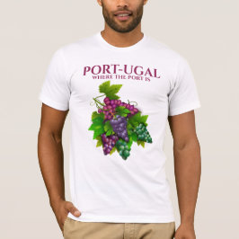 Camiseta Portugal ilustracion de uva divertido donde está e