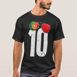 Camiseta Portugal Jugador de fútbol número 10 Bandera portu