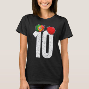 Camiseta Portugal Jugador de fútbol número 10 Bandera portu