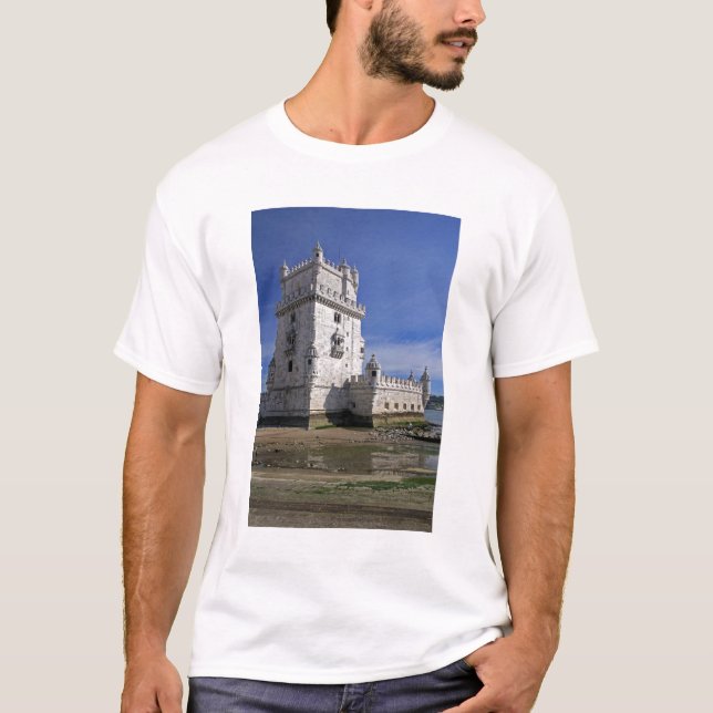 Camiseta Portugal, Lisboa. Torre Belem, un mundo de la UNES (Anverso)