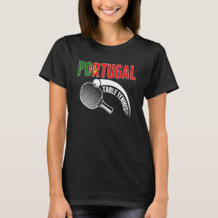 Camiseta Portugal Mesa de Tenis Apoyo Ping Po Portugués