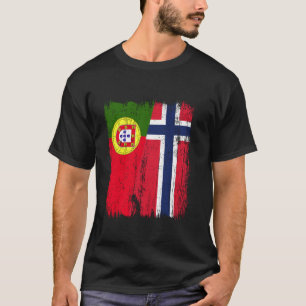 Camiseta Portugal Noruega Media Bandera Portuguesa Noruega