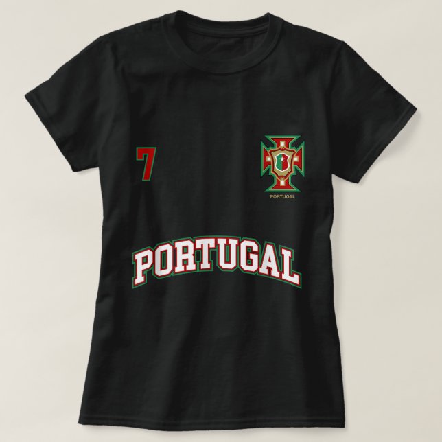 Camiseta Portugal Número 7 Equipo de fútbol Deportivo Portu (Diseño del anverso)
